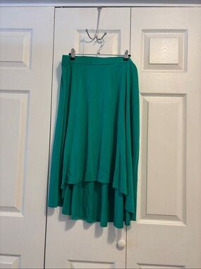 Faded Glory Teal Green High-Low Skirt